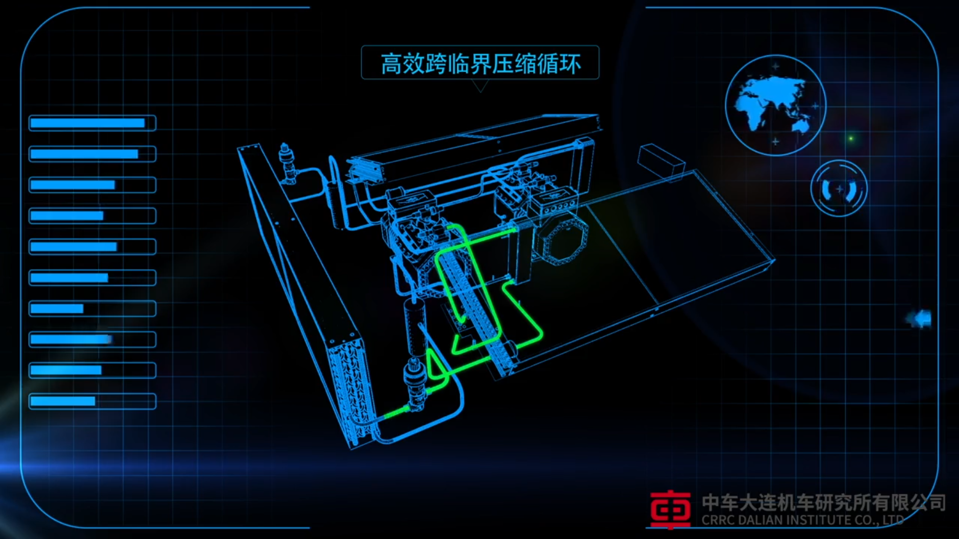 400公里動(dòng)車?yán)涿娇照{(diào)產(chǎn)品3D動(dòng)畫(huà)演示